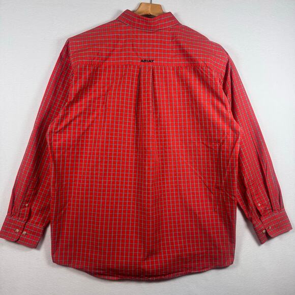 ARIAT'S Pro Series Men's Classic Plaid Print Button-Down Western Shirt XL Cowboy - Picture 3 of 13